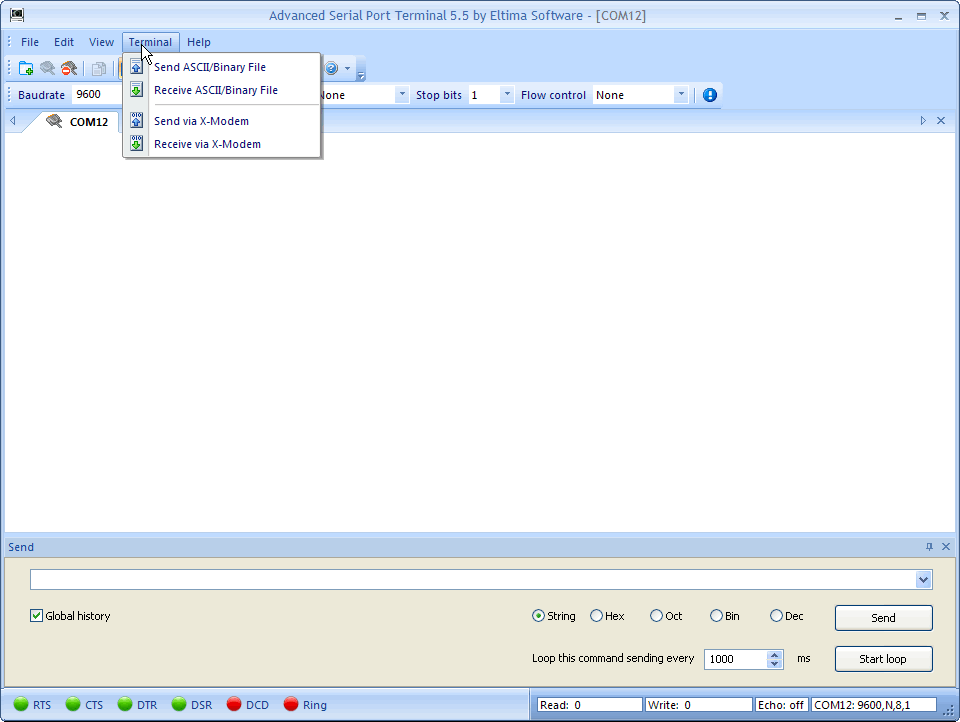 Serial Port Terminal test and debug serial port devices with Advanced
